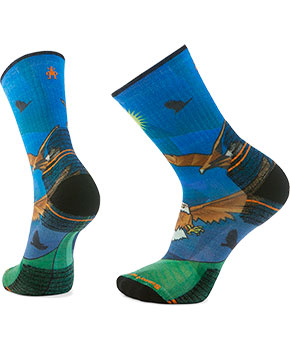 Smartwool Hike Targeted Cushion Eagle Print Crew Socks