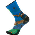 Hike Targeted Cushion Eagle Print Crew Socks