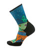Women's Trail Run Targeted Cushion Mountain Print Crew Socks